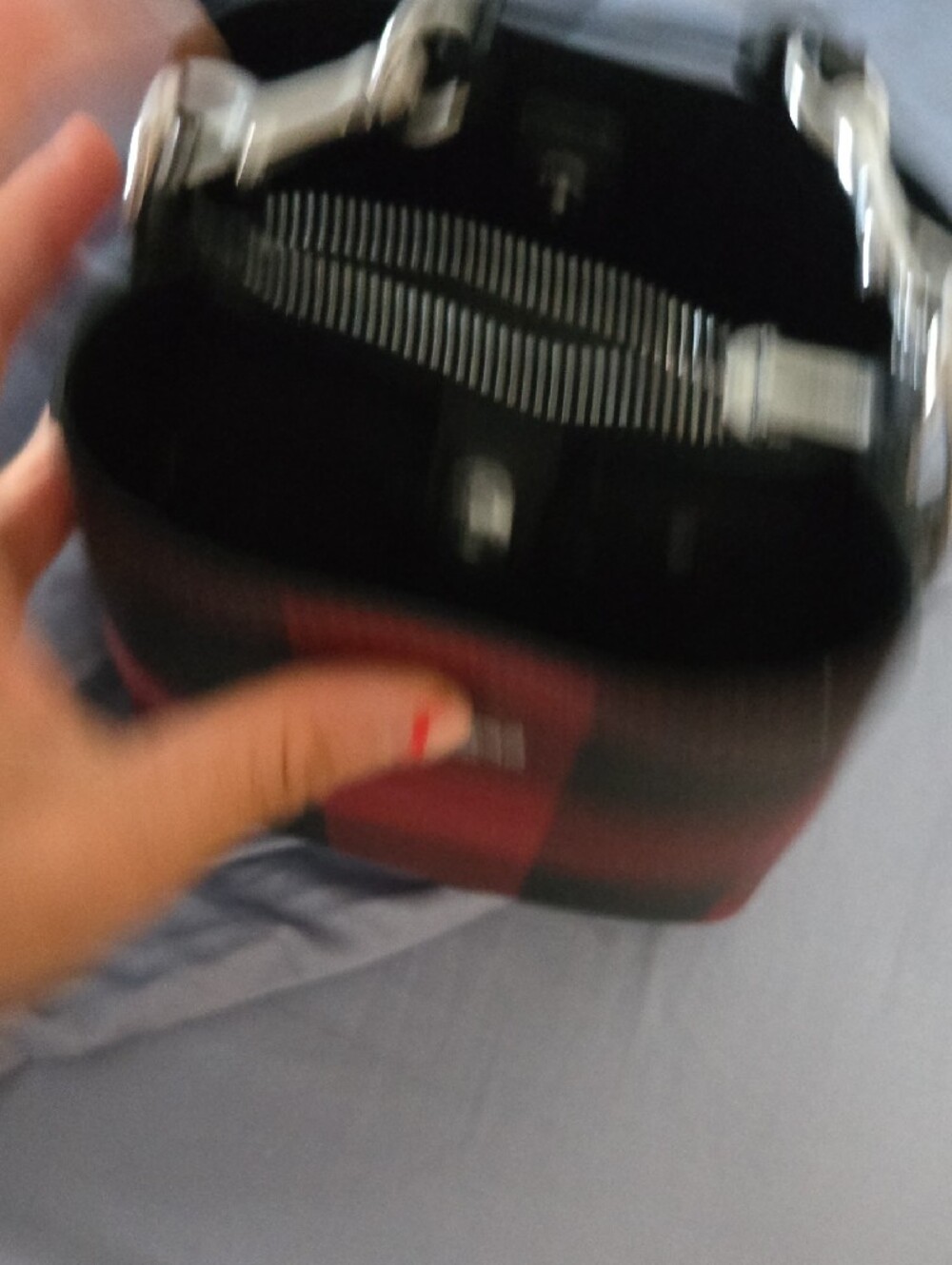 Coach Red and Black Buffalo Check Mini Bucket Bag - Picture 5 of 7
